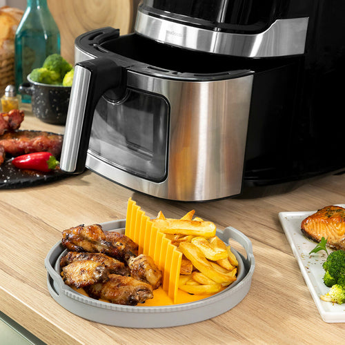 Set of Foldable Silicone Baskets with Handles and Dividers for Air
