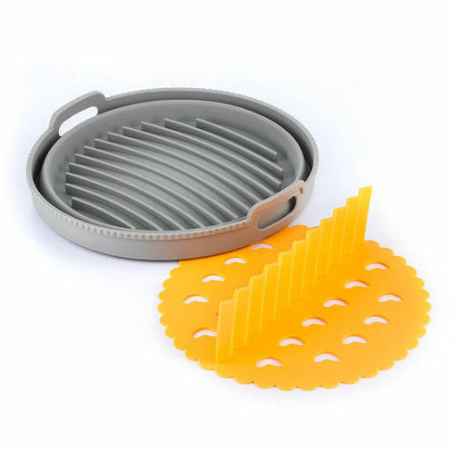 Set of Foldable Silicone Baskets with Handles and Dividers for Air
