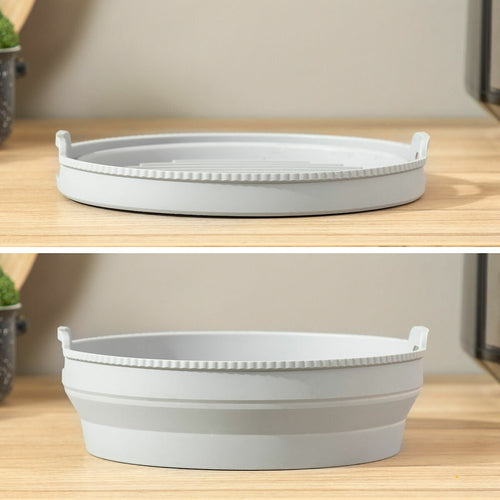 Set of Foldable Silicone Baskets with Handles and Dividers for Air