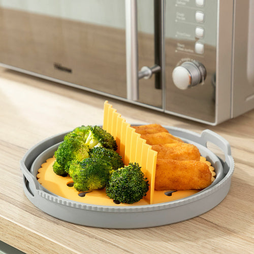 Set of Foldable Silicone Baskets with Handles and Dividers for Air