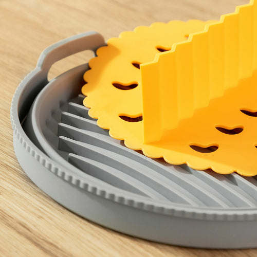 Set of Foldable Silicone Baskets with Handles and Dividers for Air