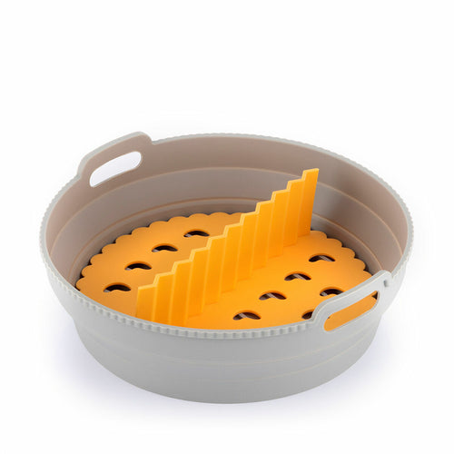 Set of Foldable Silicone Baskets with Handles and Dividers for Air