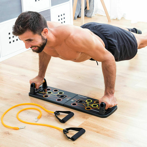 Pack Push-Up Board and Set of Resistance Bands with Accessories and