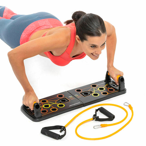 Pack Push-Up Board and Set of Resistance Bands with Accessories and