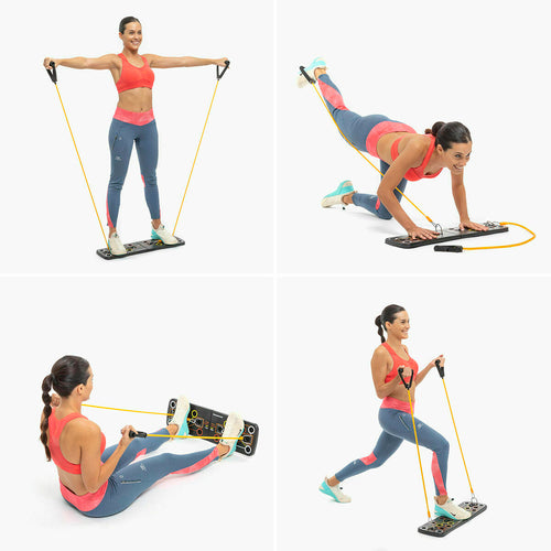 Pack Push-Up Board and Set of Resistance Bands with Accessories and
