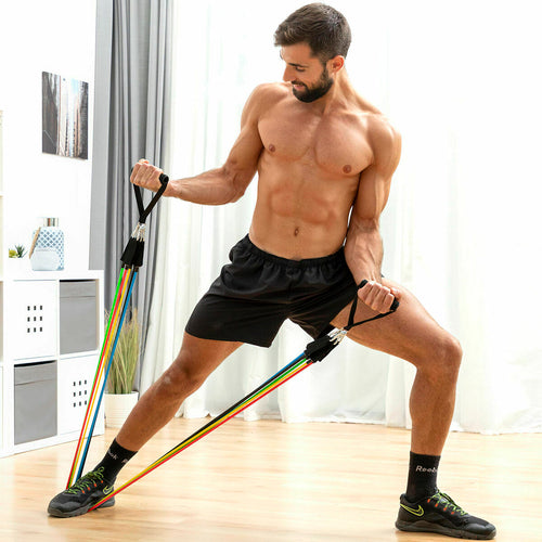 Pack Push-Up Board and Set of Resistance Bands with Accessories and