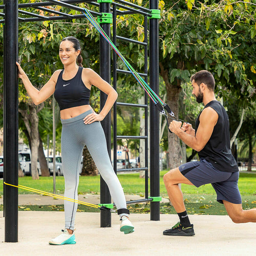 Pack Push-Up Board and Set of Resistance Bands with Accessories and