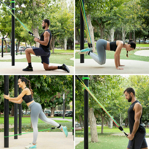 Pack Push-Up Board and Set of Resistance Bands with Accessories and