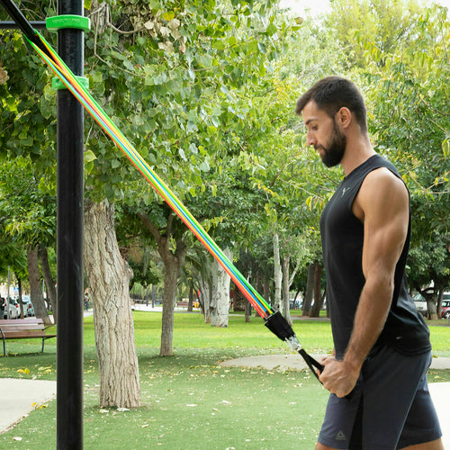 Pack Push-Up Board and Set of Resistance Bands with Accessories and