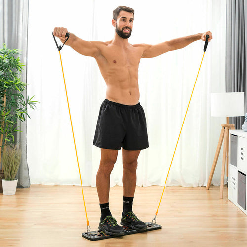 Pack Push-Up Board and Set of Resistance Bands with Accessories and
