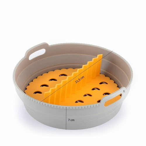 Set of Foldable Silicone Baskets with Handles and Dividers for Air