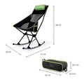 2-in-1 Folding Camping Rocking Chair with Pocket, Cushion and Carry