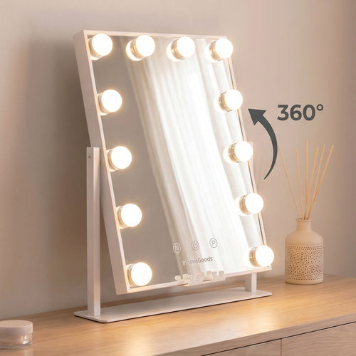 Tilting LED Vanity Mirror Hollywood Glarisse InnovaGoods 12 Light